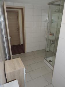 Ein Badezimmer in der Unterkunft Pension am Kirchberg