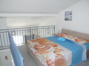 Ein Bett oder Betten in einem Zimmer der Unterkunft CASA NICOLE fronte mare