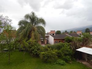 a view of a house with a palm tree at Departamentos La Rinconada in Yerba Buena