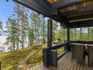 Balkón nebo terasa v ubytování Holiday Home Kalliokoto by Interhome