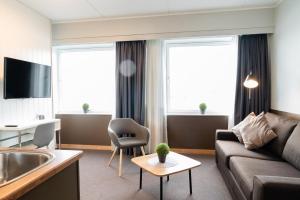 Istumisnurk majutusasutuses Smarthotel Hammerfest