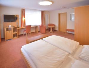 TV a/nebo společenská místnost v ubytování Hotel - Restaurant Hirsch