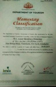 Certifikát, hodnocení, plakát nebo jiný dokument vystavený v ubytování Lazar Residency Homestay
