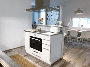 Kuchyň nebo kuchyňský kout v ubytování Hostit cozy apartment