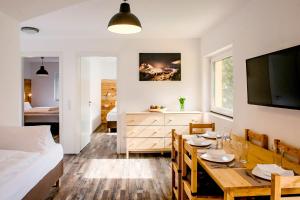 Posteľ alebo postele v izbe v ubytovaní Fischer Ferienhaus