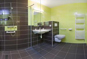 Koupelna v ubytování Hotel Etchoinia