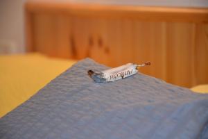 Ein Bett oder Betten in einem Zimmer der Unterkunft Gästehaus Wöll