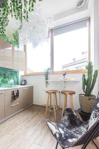 Кухня или кухненски бокс в Jungle in Vilnius City Center by URBAN RENT