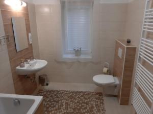 Koupelna v ubytování Apartmán pod hradem