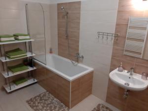 Koupelna v ubytování Apartmán pod hradem