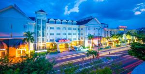 a rendering of a hotel at night at Eden Plaza Da Nang Hotel in Da Nang