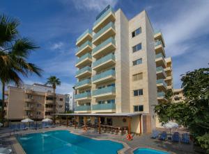 a rendering of a hotel with a swimming pool at Kapetanios Limassol Hotel in Limassol