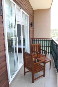 Balkón nebo terasa v ubytování Saprin Beach Resort