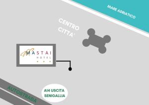 The floor plan of Hotel Mastai