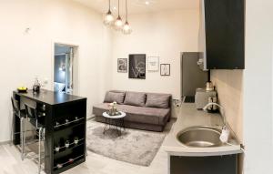 Una cocina y una sala de estar con un sofá y un fregadero. en Natalie's Place, en Belgrado 25 fotos más