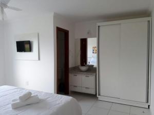 Dapur atau dapur kecil di Residencial Mar da Galilei - Apartamento 20A