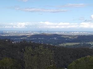 a view of a city from the top of a hill at Bottletree Gardens - Mini Manson Blue in Gold Coast