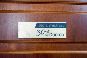 Certifikát, hodnocení, plakát nebo jiný dokument vystavený v ubytování B&B 30 mt dal Duomo
