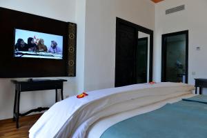 A television and/or entertainment centre at El Minzah Hotel