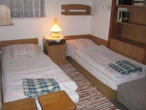 Postel nebo postele na pokoji v ubytování Penzión u Peťa