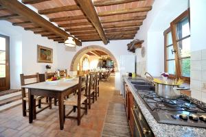 Kuchyň nebo kuchyňský kout v ubytování Luxury Stone Villa Salt Water Pool