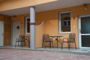 Patio alebo iná vonkajšia časť ubytovania Alt Baden Apartement