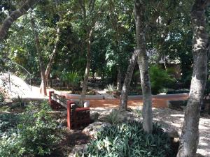 Vrt pred nastanitvijo The Pickled Onion B&B and Restaurant Uxmal