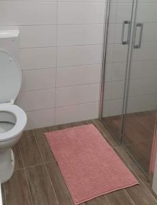 Koupelna v ubytování Laganini, studio apartman 3 FLOWER