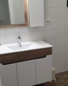 Koupelna v ubytování Laganini, studio apartman 3 FLOWER