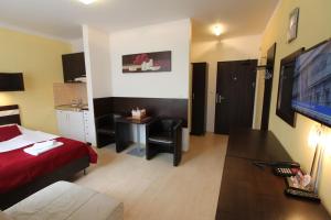 Posteľ alebo postele v izbe v ubytovaní Apartmán Eden