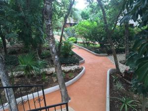 Vrt pred nastanitvijo The Pickled Onion B&B and Restaurant Uxmal