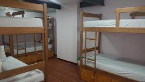 Voodi või voodid majutusasutuse Purple Monkey Hostel toas