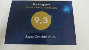 Certifikát, hodnocení, plakát nebo jiný dokument vystavený v ubytování Santo Seaside Villas