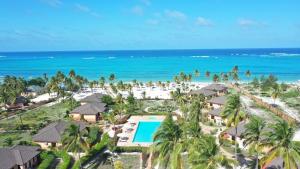 an aerial view of the resort and the ocean at The Sands Beach Resort in Bwejuu