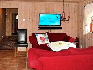 Et tv og/eller underholdning på Five-Bedroom Holiday home in Trysil