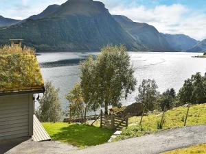 a house with a view of a lake and mountains at 11 person holiday home in Lauvstad in Åmelfot
