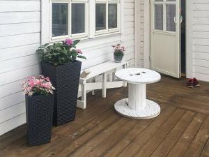 Balkón nebo terasa v ubytování 6 person holiday home in Bjarkøy