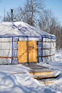 Aurora Yurt saat musim dingin