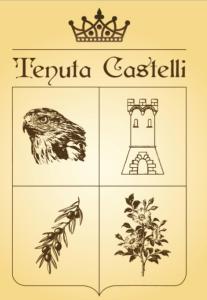 a set of four cards with a bird and a castle at Tenuta Castelli in San Donato Val di Comino