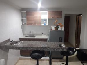 Kuchyň nebo kuchyňský kout v ubytování Apartamento Playero