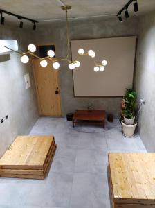 A seating area at Shan Shan Come Later