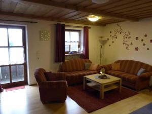 Posezení v ubytování Appartement am Waldeck