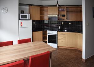 Kuchyň nebo kuchyňský kout v ubytování Apartmány Anna s bazénem a welness