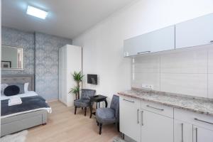 Ένα ή περισσότερα κρεβάτια σε δωμάτιο στο Quiet apartment in the heart of Old Town centre