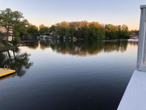 a view of a body of water with trees at Alexander's Landing in Monticello