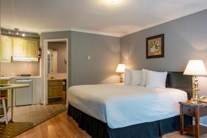Kuchyň nebo kuchyňský kout v ubytování Tiki Shores Inn & Suites