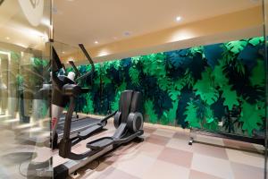 Posilňovňa alebo fitness centrum v ubytovaní Hotel Cristal Białystok
