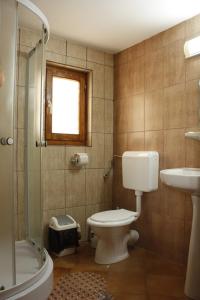 Phòng tắm tại Cabana Veche Trei Brazi