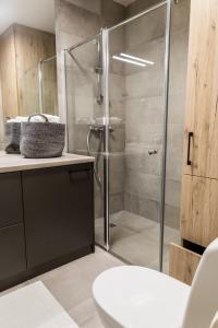Koupelna v ubytování Apartment Hotel Laisve + 37 fotografií