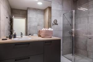 Koupelna v ubytování Apartment Hotel Laisve